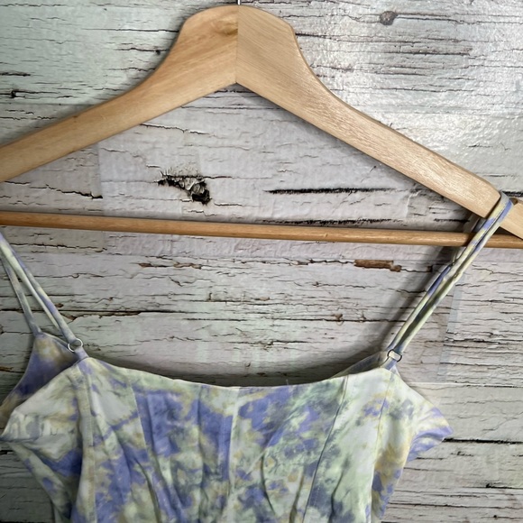 Zara white blue tank top bodysuit NWT medium - Picture 5 of 8